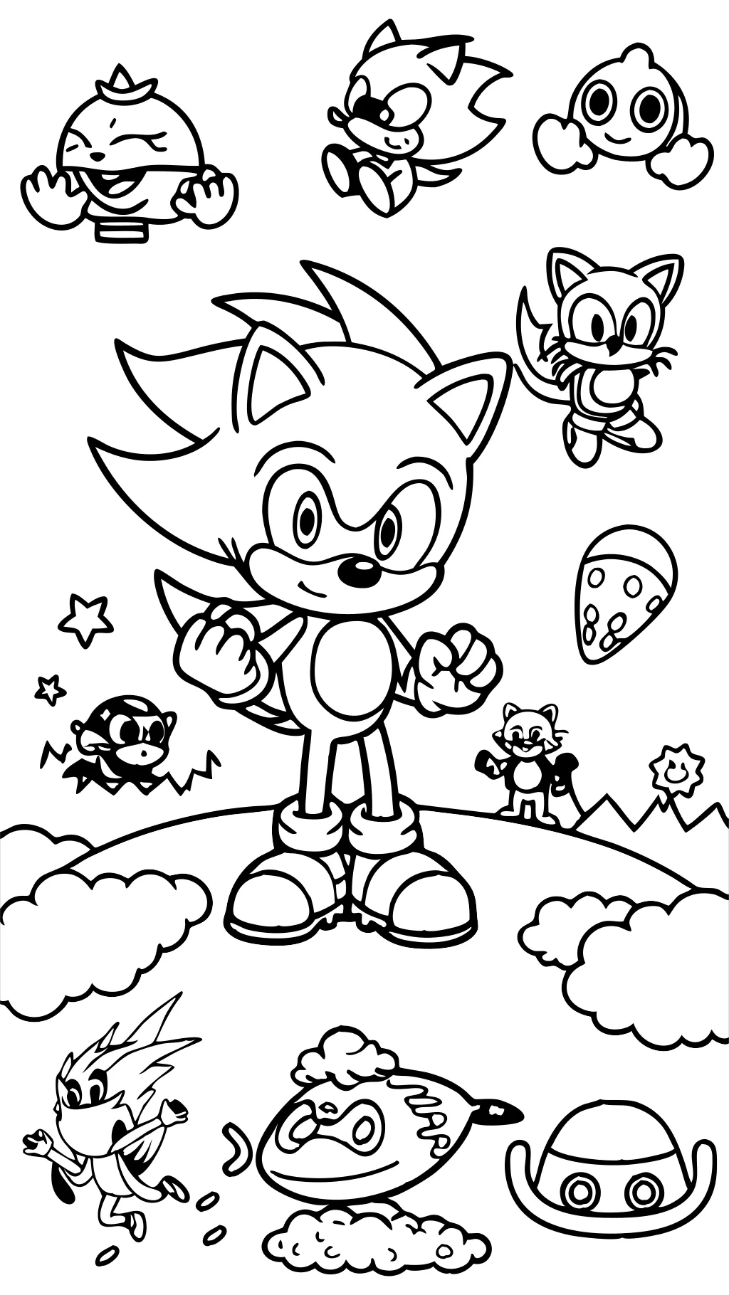 sonic the hedgehog 2 coloring pages